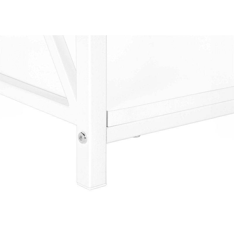 Table de chevet élégante, petite table de chevet, table d'appoint, table d'appoint, table de bout avec tablette, Blanc