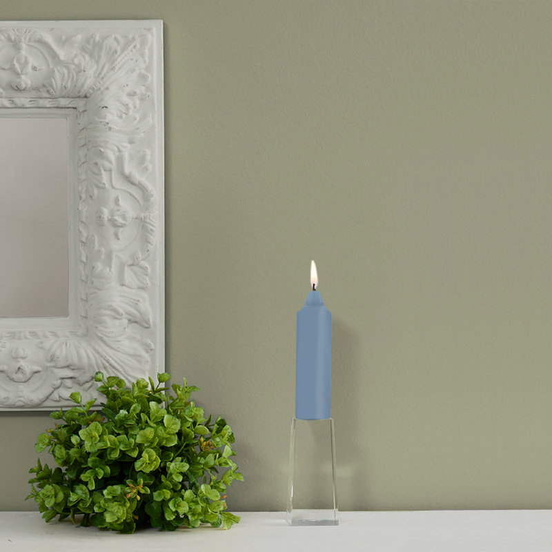 Bougie lisse sans parfum Collenette, H 5 po x l 1,25 po x P 1,25 po, Bleu de Williamsburg