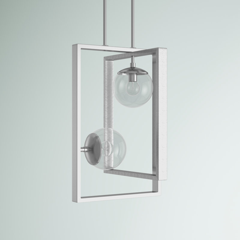 Detres 2 - Light Unique/Statement Pendant, Brushed Nickel