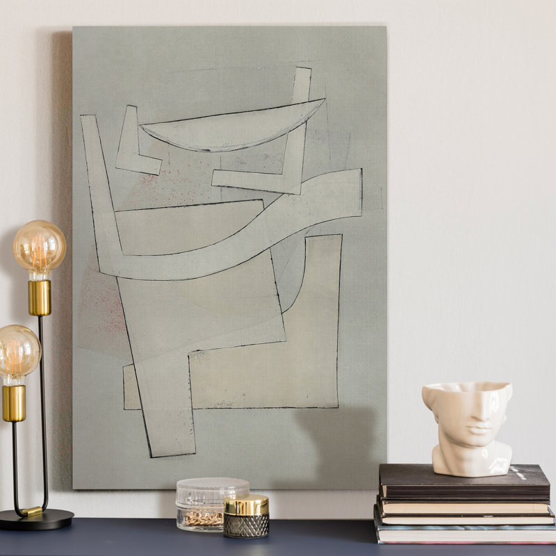 «Gold and Gray Exploration IX», reproduction d'art sur toile, H 12 po x l 18 po x P 1,5 po