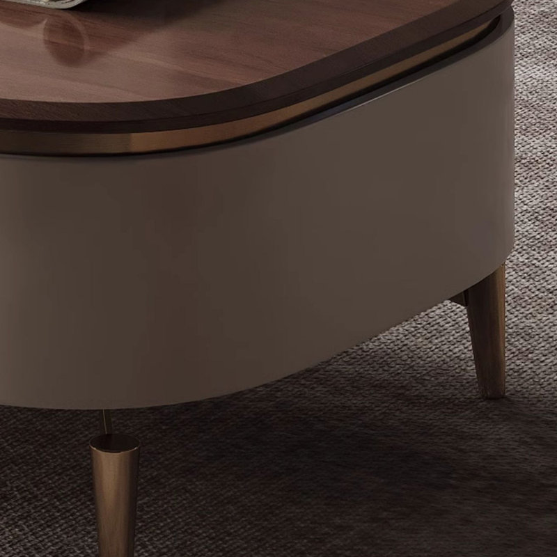 Modern walnut solid wood coffee table, 17.71" H x 51.18" L x 27.55" W