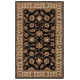 Lyndsay Oriental Handmade Tufted Wool Ebony Field/Sand Border Area Rug