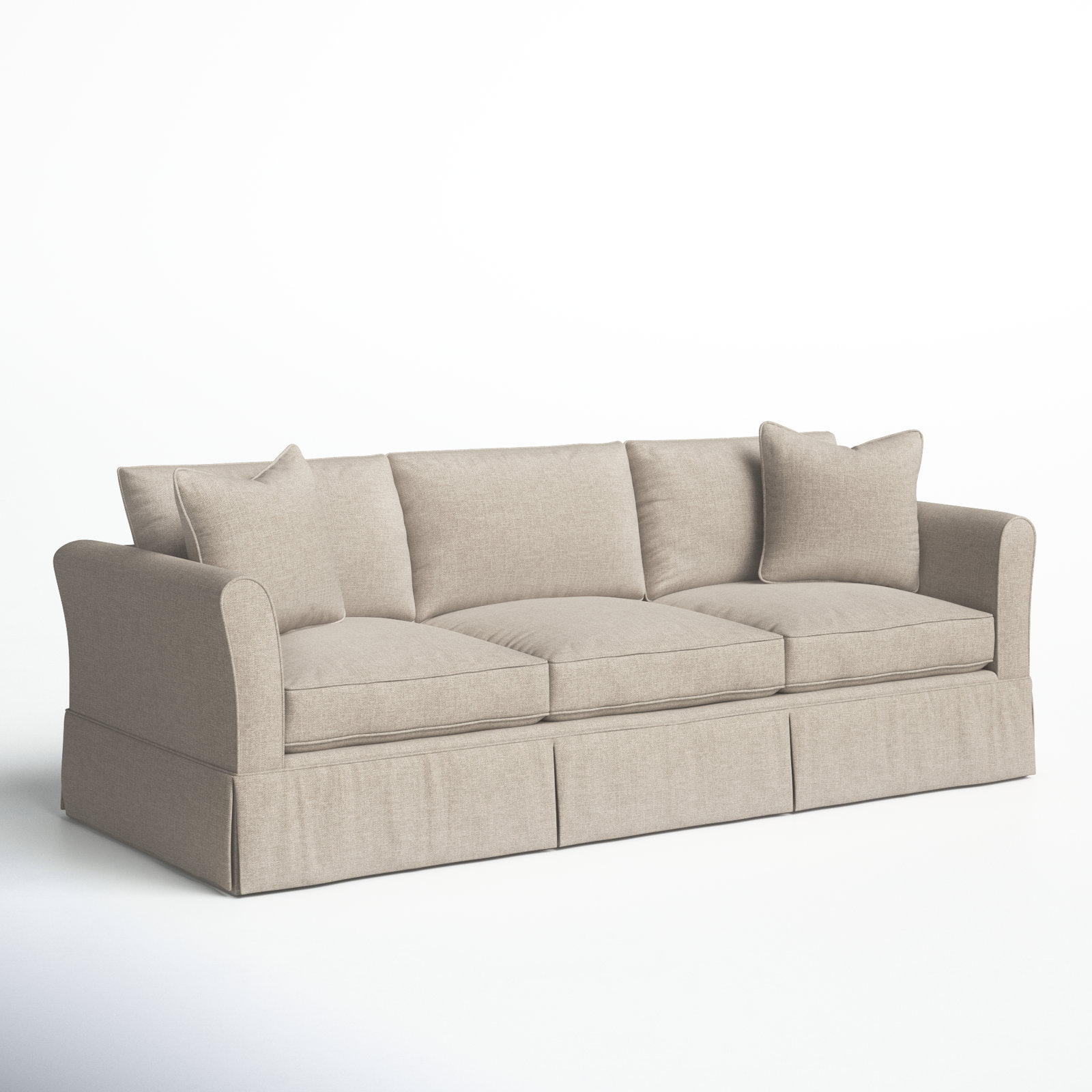 Shelby 82'' Upholstered Sofa, Conversation Ivory Basketweave