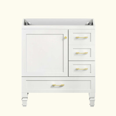 Meuble-lavabo. Armoire de rangement Abundant - 1 porte à fermeture douce et 3 tiroirs
