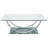Insco Rectangular Coffee Table with Glass Top in Clear and Chrome