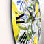 Lemon Ornament On Blue Geometrical Pattern III - Tropical Wall Clock-60328089
