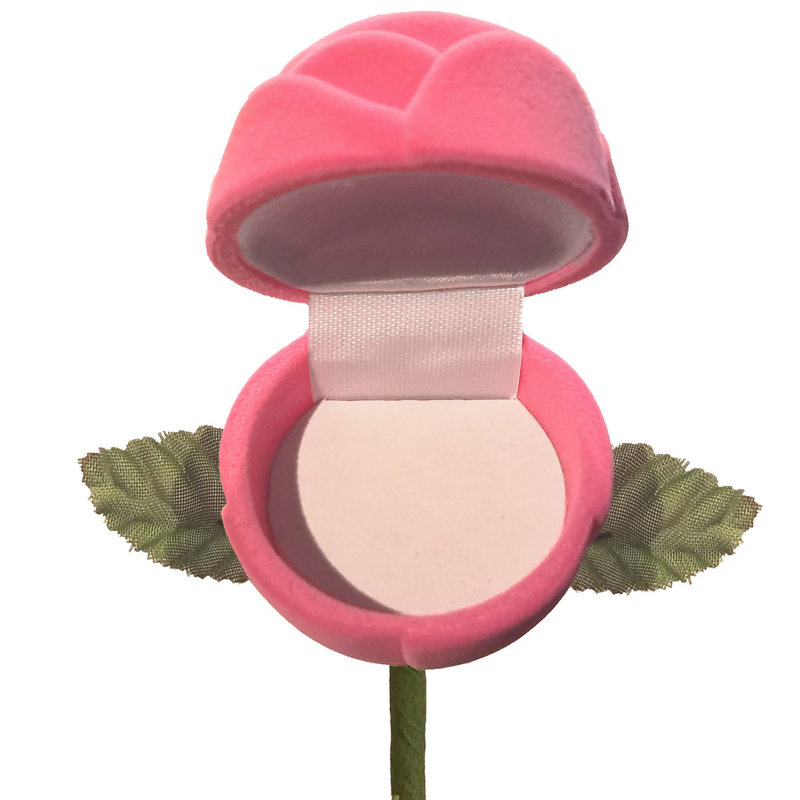 Red Velour Long Stem Rose Gift Box In Presentation Box Ring C59B1D2BC0DE4CD685FF09CCC26EBD0C
