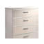Commode de style contemporain avec cinq tiroirs pour la chambre à coucher