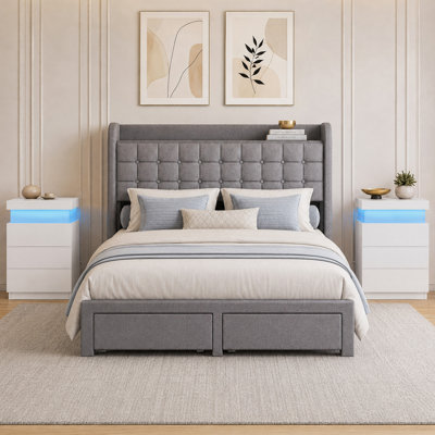 Ensemble de chambre à coucher tapissier Chrisha