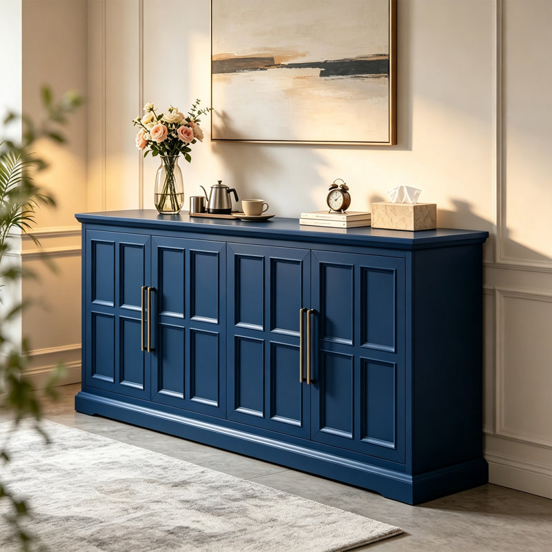 Buffet multifonctionnel rétro de style français, Bleu très foncé