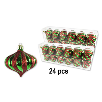 24 Piece Onion-Shaped Ornament Set
