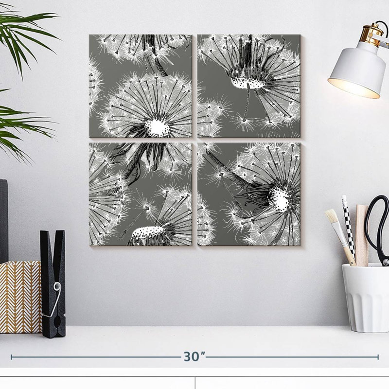 Fleurs de pissenlit Harnek, H 18 po x l 18 po