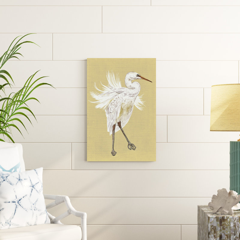 «Heron Plumage V» par Melissa Wang - impression sur toile tendue, H 30 po x l 20 po x P 1,25 po