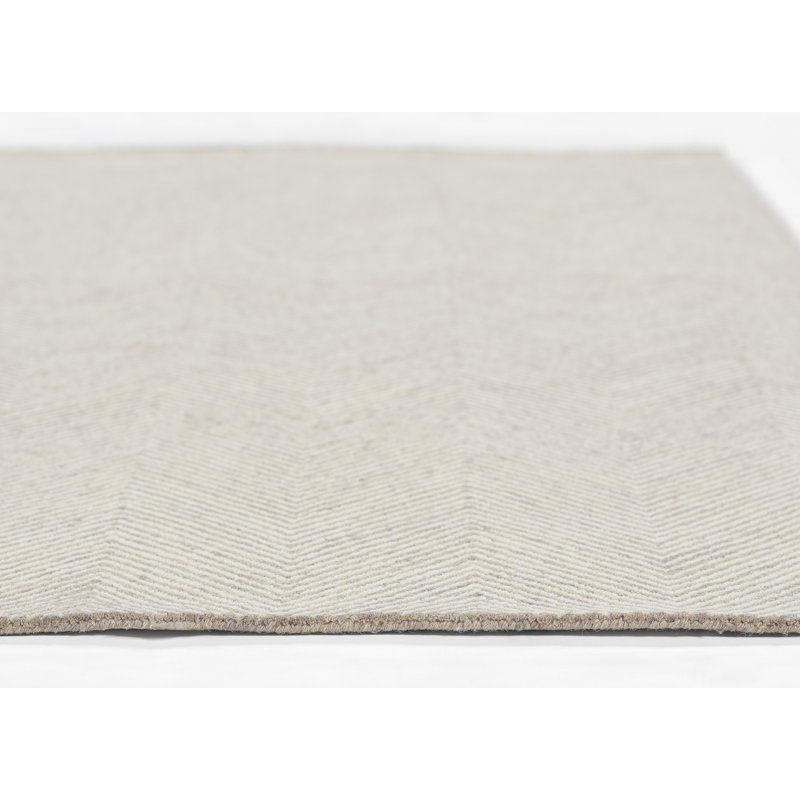 Wheaton Wool Chevron Area Rug in Taupe, Rectangle 9' x 12'