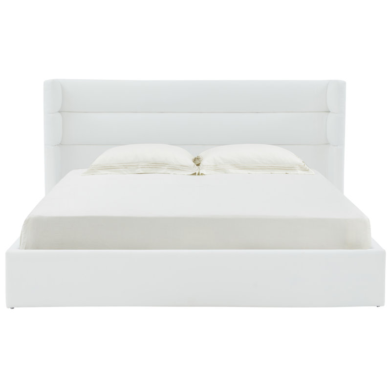 Olivianna Low Profile Bed, King, White