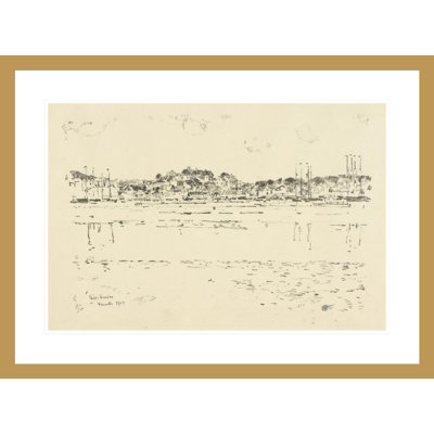 «Inner Harbor (Gloucester)» par Childe Hassam - impression giclée encadrée