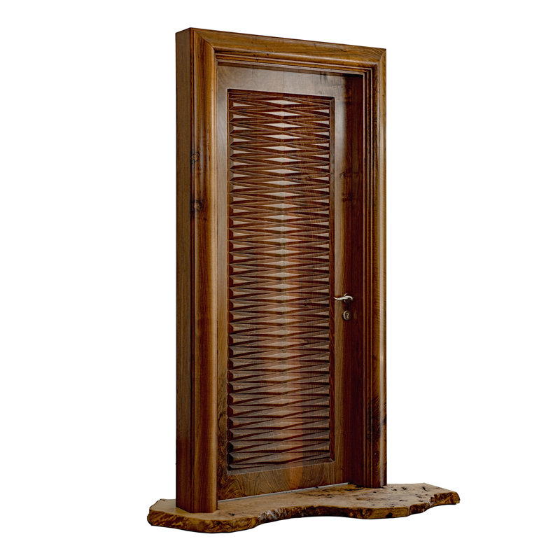 Bois massif 47,24 po x 92,51 po NE PAS UTILISER - Porte standard à finition bois lambrissé