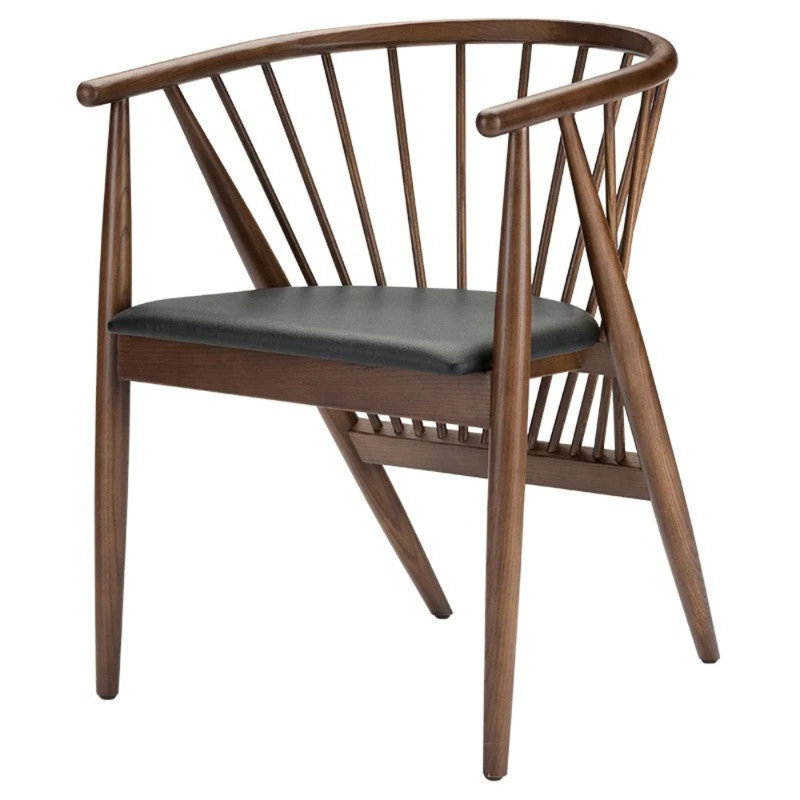 Jagger Walnut Dining Chair, Gray