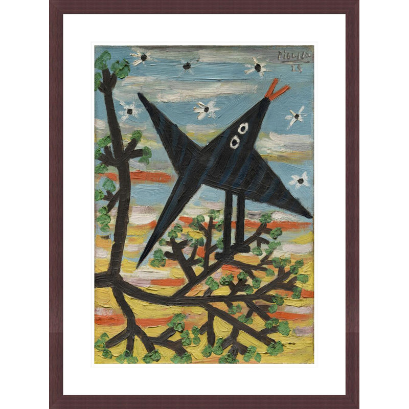«Bird on a Tree» par Pablo Picasso, impression giclée sur cadre, H 29,5 po x l 22,37 po