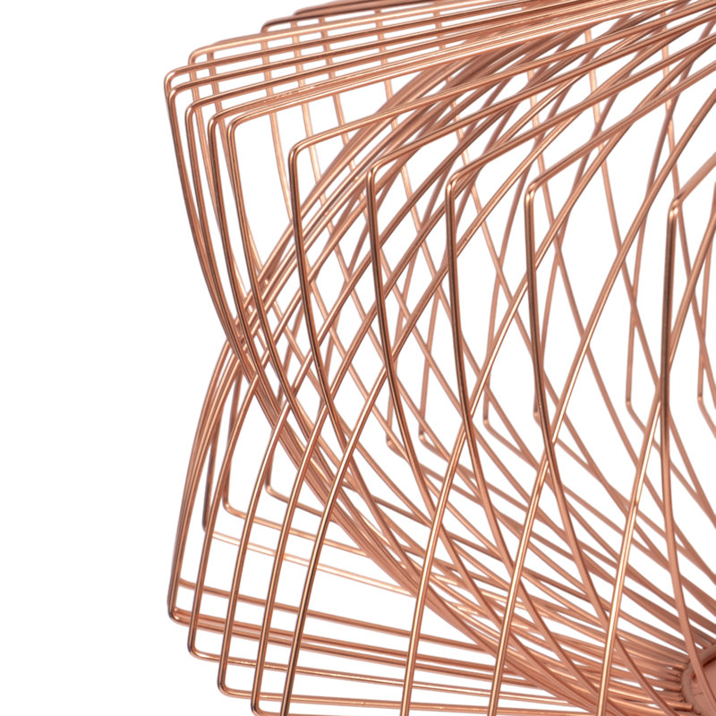 Rose Gold Modern Glam Metal Table Lamp, 28 Inch - 18" x 18" x 28"