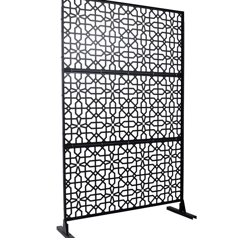 Écran d'intimité extérieur et intérieur H 76 po x l 48 po, Noir