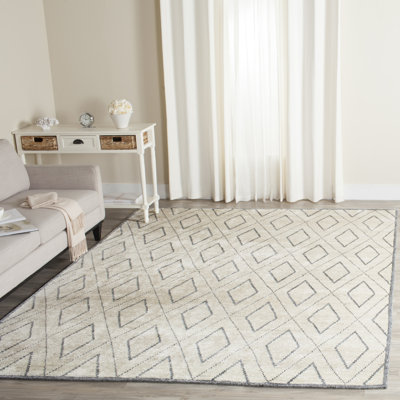 Watkins Hand Knotted Bamboo Silk Geometric Rug