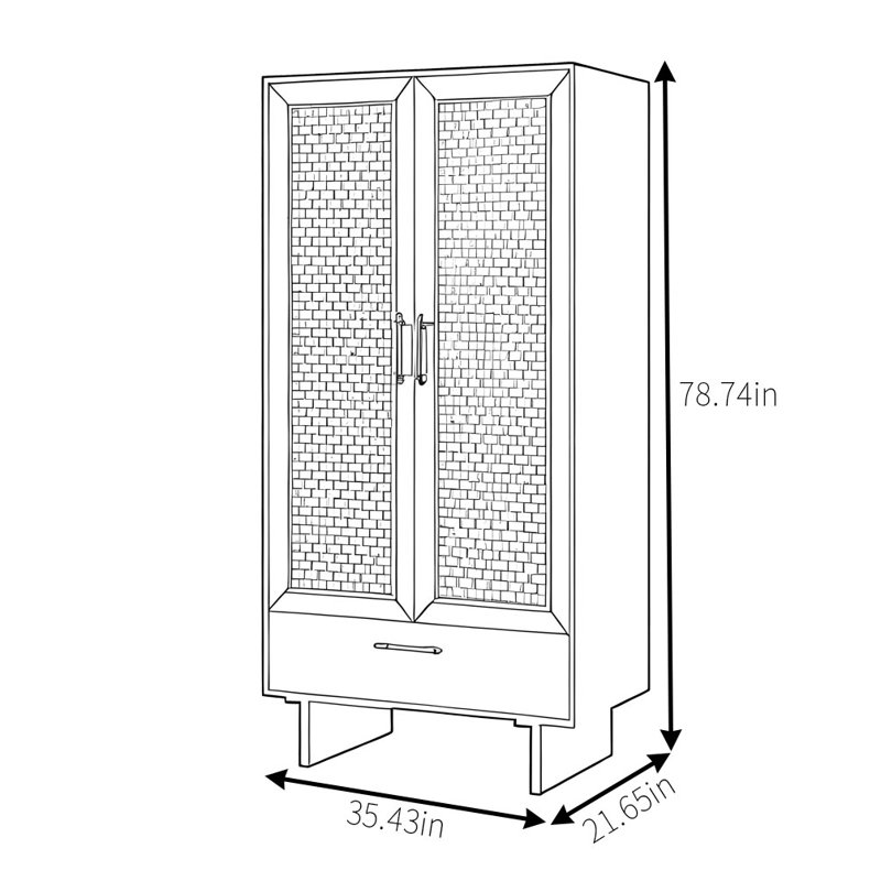 Armoire moderne tissée simple