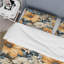 Ensemble de housse de couette floral jaune et bleu à motif de fleurs de ferme-25640830