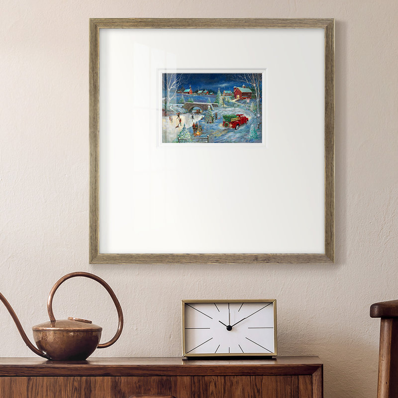 «Warm Holiday Memoriespremium», reproduction encadrée, H 17 po x l 17 po x P 1,25 po, Encadrement brun