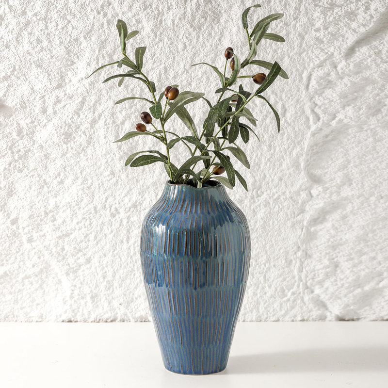 Vase 11,6 pouces Pampas, Bleu