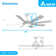 Delta Breez RioVista 72" 8 Blade Ceiling Fan with LED light and Remote, White