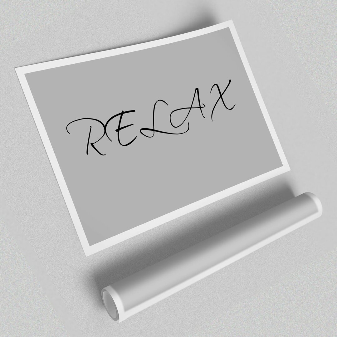 Papierbild - Typografie „Relax”