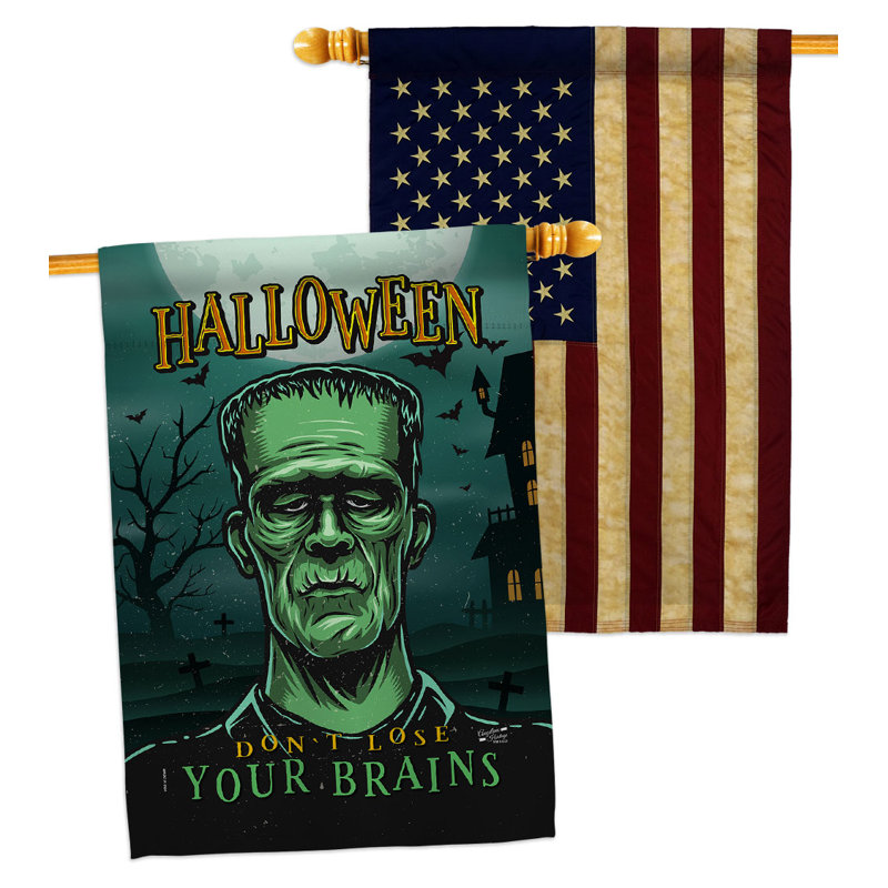 Drapeau de maison en polyester 40 x 28 po Monster