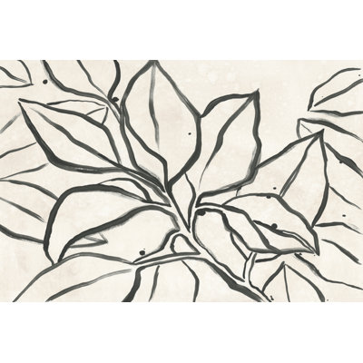 Tashfeen Parchment Brush Branch I by June Erica Vess - Wrapped Canvas Print