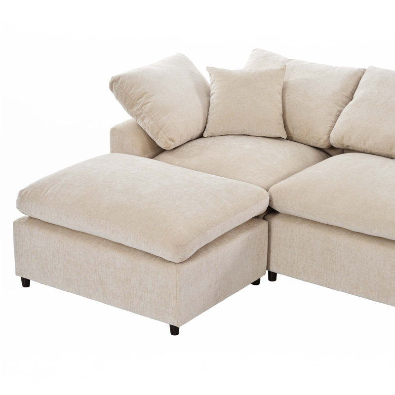Oversized Modular Sectional Sofa With Ottoman