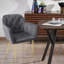 Ahaana 0cm H Tufted Velvet Upholstered Side Chair in Grey