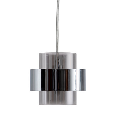 Mcglone 1 - Light Silver Cylinder Pendant