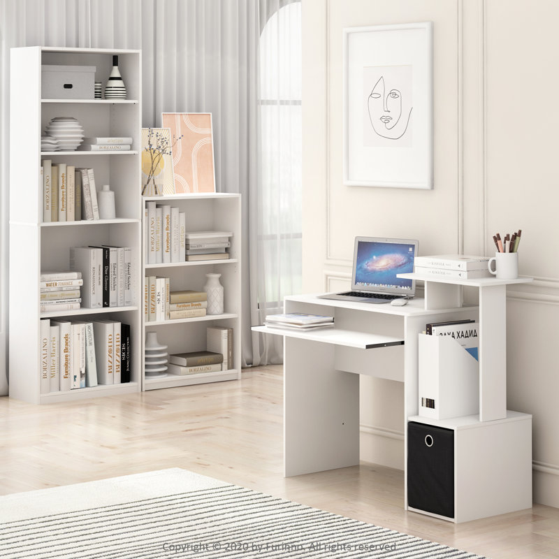 Bibliothèque standard H 71,1 po x l 24,4 po Sayef, Espresso, Dimensions avec cinq tablettes : H 71,1 po x l 24
