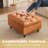 Faux Leather Handmade Ottoman with Storage