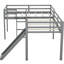 Lit mezzanine simple en L gris-655428573