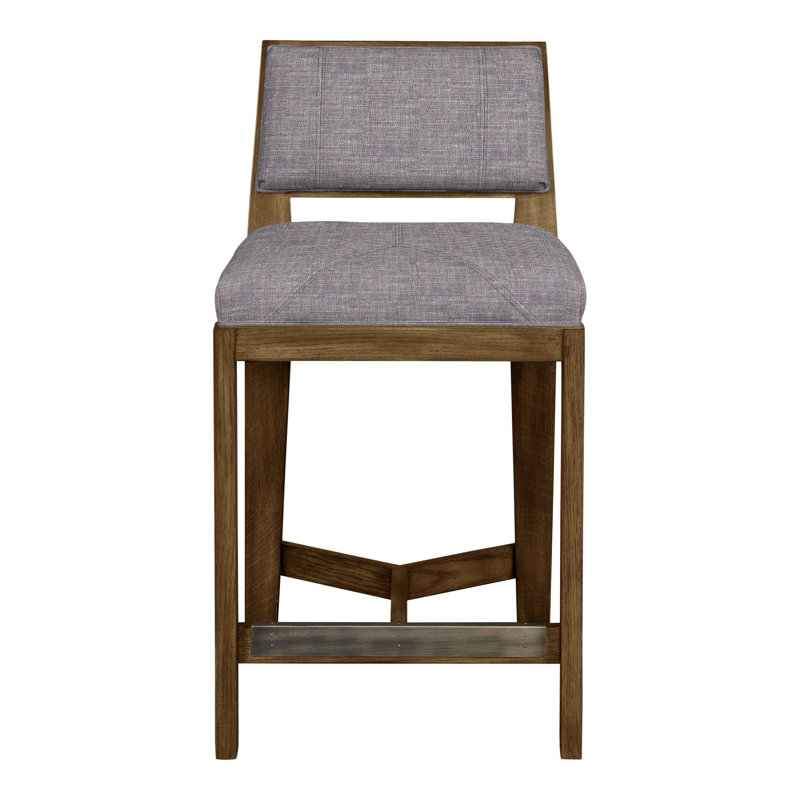 Thom Filicia 32.5'' Stool, Dove Gray, Nomad Slate Crypton® Chenille