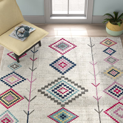 Tapis tribal autochtone ivoire Aston