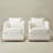 31" Wide Linen Fabric Upholstered Swivel Barrel Chair with Solid Wood Base Set of 2-1844777204