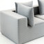 Gris en velours côtelé, 4 sièges, conception compressée, sans assemblage, modulaire pour différents salons - siège avec zones principales à ajustement doux