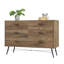 Buffet chic en bois massif avec commode à tiroirs, buffet, poignée en bois massif-1761116424