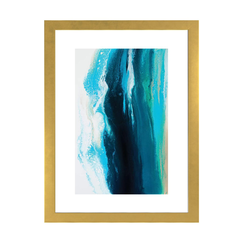 Risen, White, 32" H x 24" W x1" D, Gold Paper