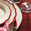 Stella Scalloped Crimson Porcelain Dinner Plate