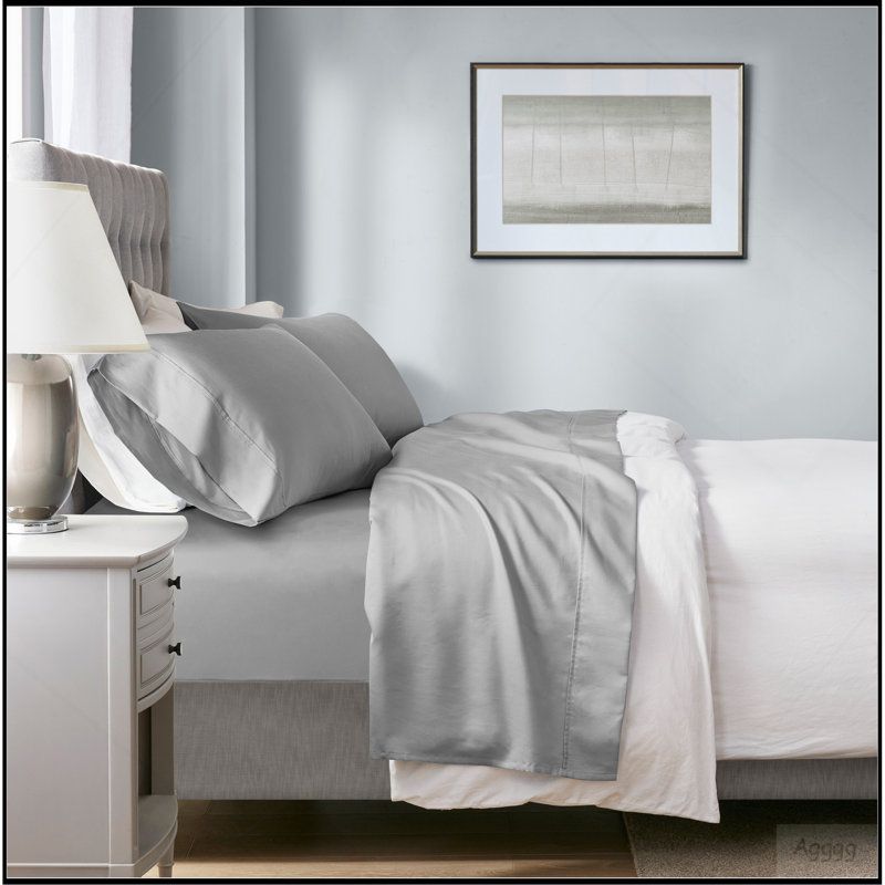 Ensemble de draps 4 pièces en mélange de coton HeiQ Smart