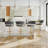 Adjustable 360° Swivel Bar Stools Counter Height Velvet Bar Chairs with Gold Metal Frame & Footrest-339613691