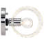 Meuble-lavabo 2 lumières Cloid - Nickel poli avec verre transparent Cloïd